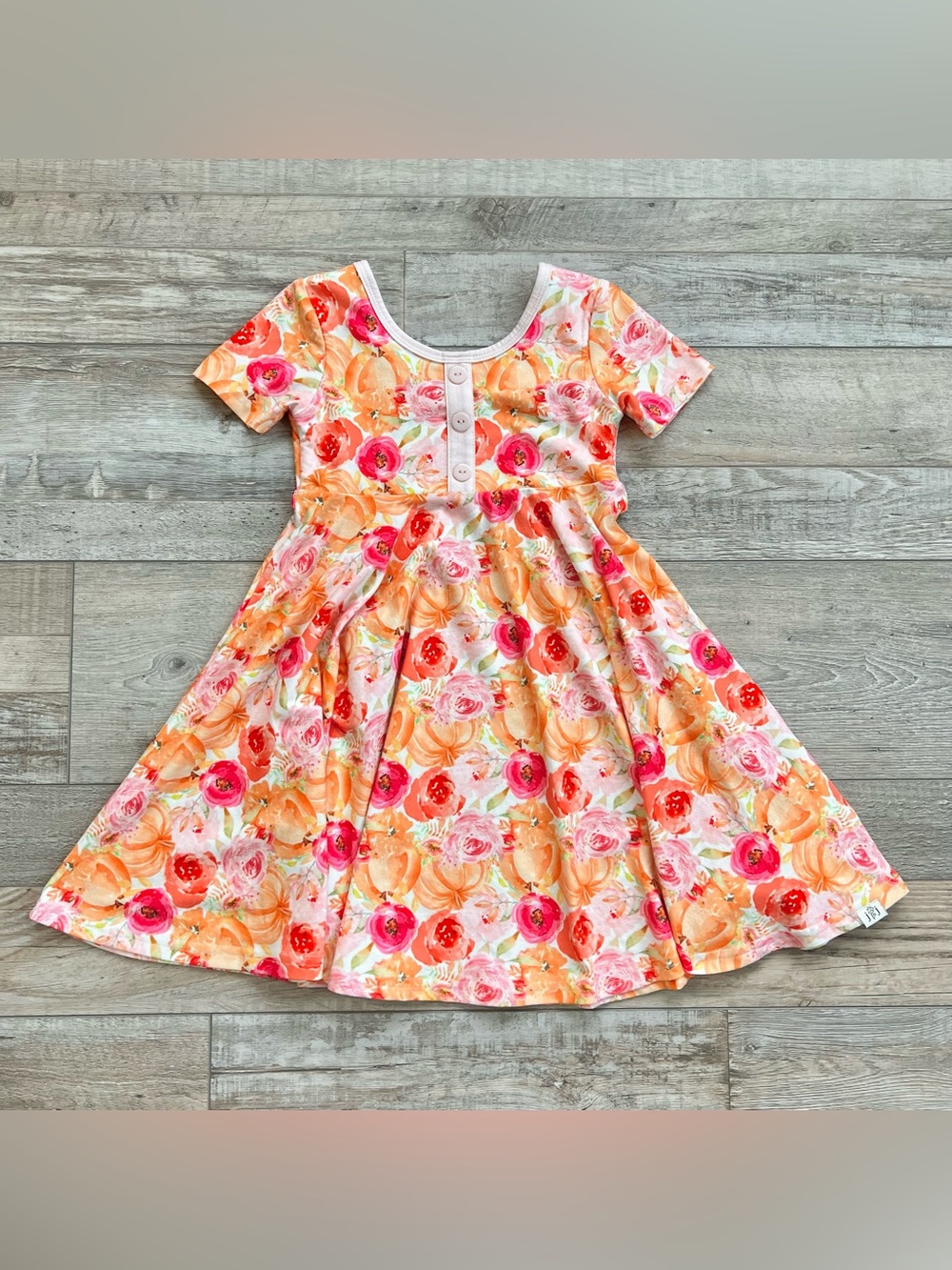 Jane + Jo Annie Dress in Floral Pumpkin Size 5